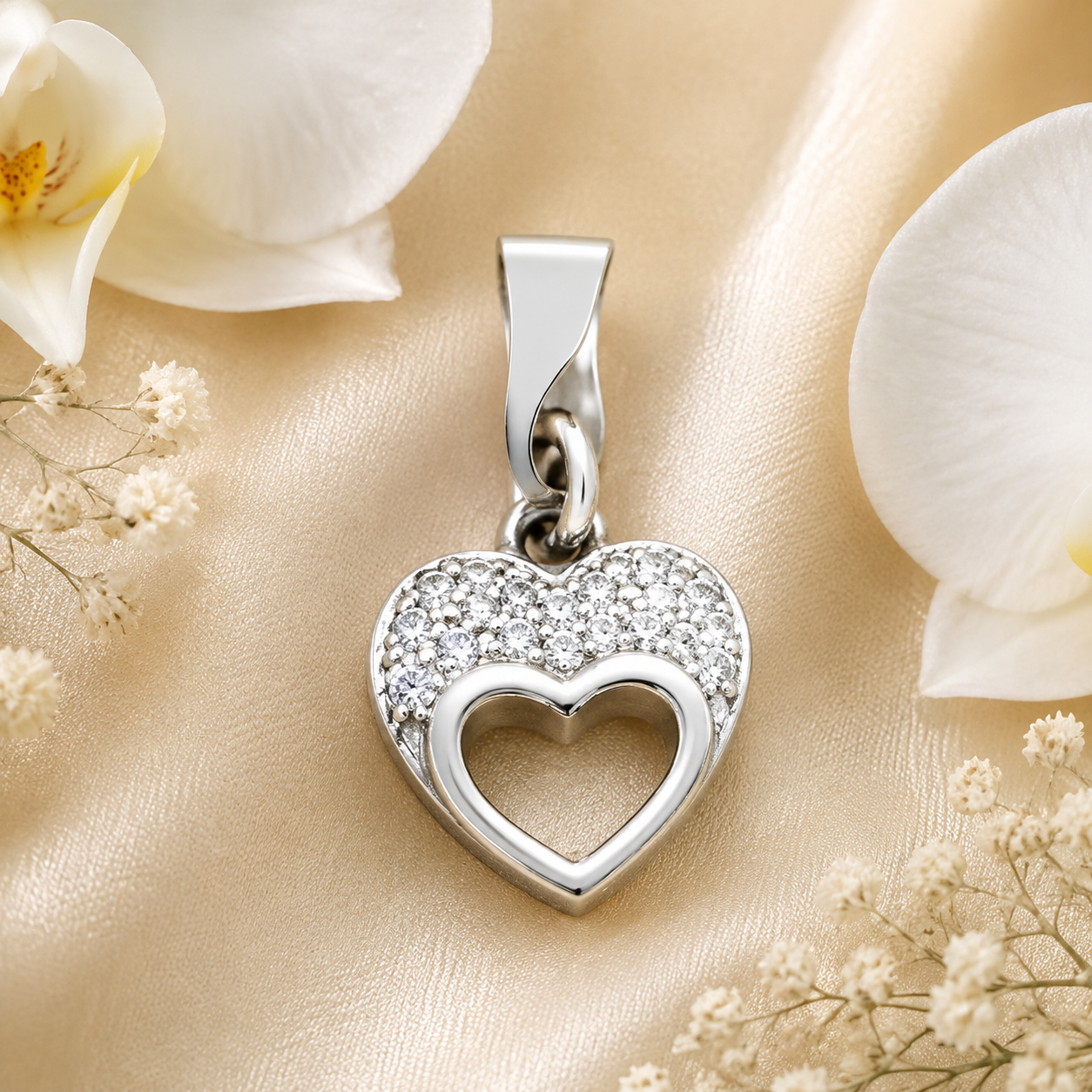 Platinum Diamond Pendant for Women – Pt950 Contemporary Sparkling Diamond Pendant, 1.44g | Savya Jewels