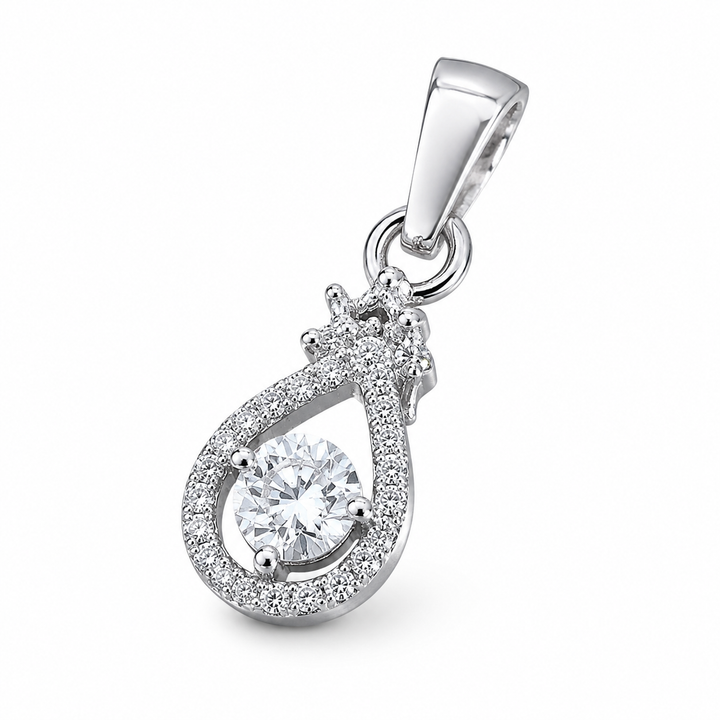 Platinum Pendant for Women – Pt950 Sparkling Pendant with Contemporary Design, 1.33g | Savya Jewels
