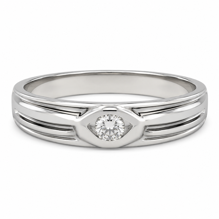 Pt950 Platinum Diamond Band with 0.13Ct GH/SI Diamonds – 8.18g High Polish Finish | Savya Jewels