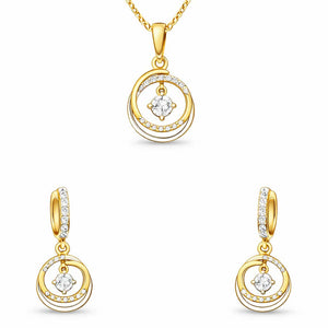 Best Circle of Grace Diamond Pendant Set in Meerut | Savya Jewels