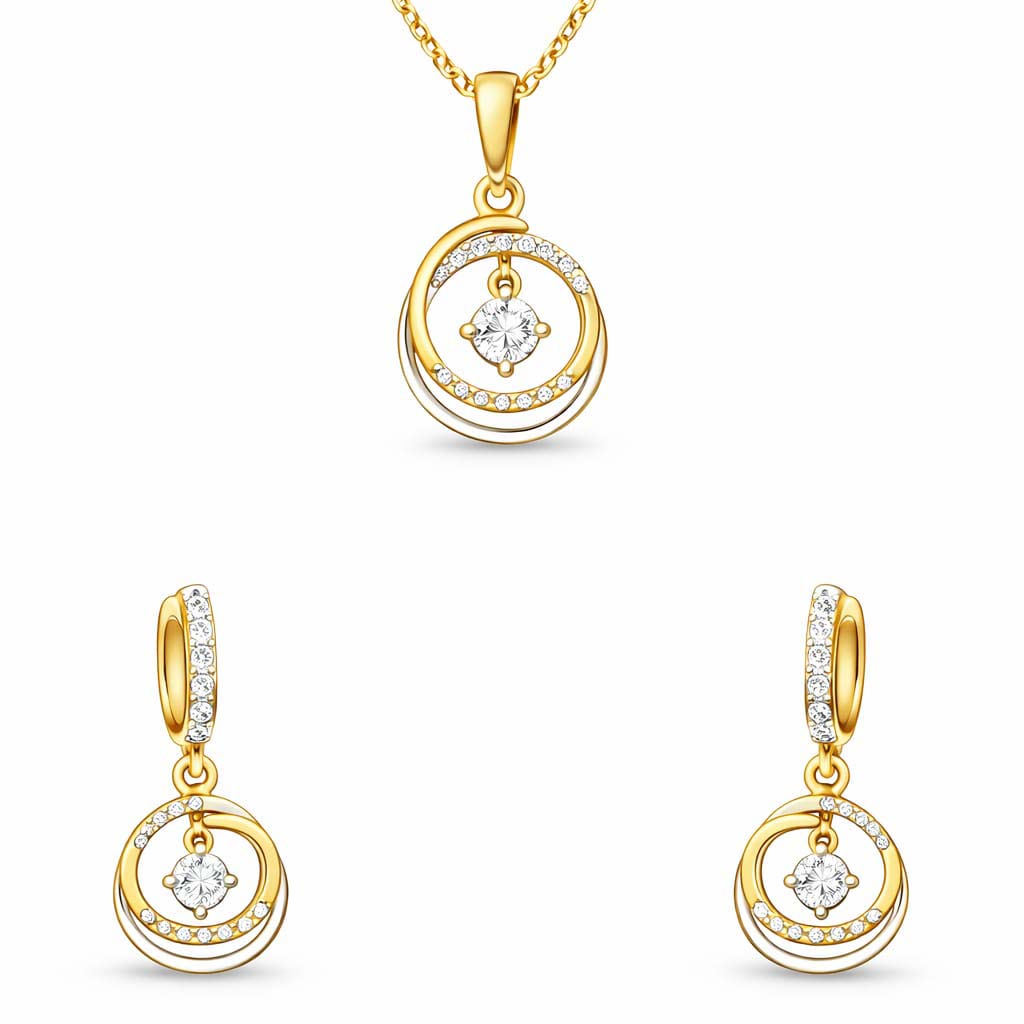 Best Circle of Grace Diamond Pendant Set in Meerut | Savya Jewels