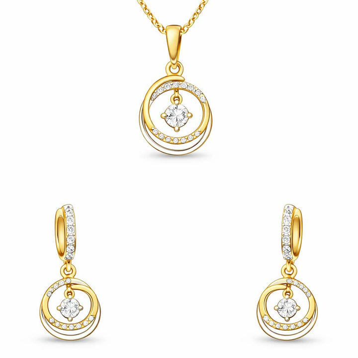 Best Circle of Grace Diamond Pendant Set in Meerut | Savya Jewels