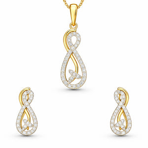 Best Butterfly Grace Diamond Pendant Set in Meerut | Savya Jewels