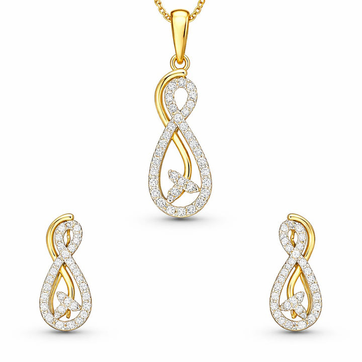 Best Butterfly Grace Diamond Pendant Set in Meerut | Savya Jewels