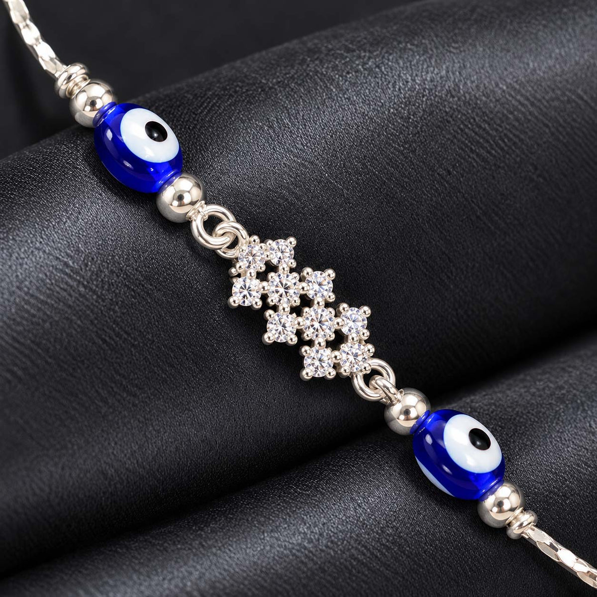 Blue Evil Eye 925 Sterling Silver Payal Anklets