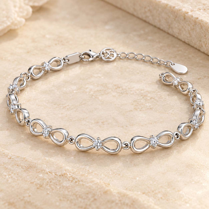 Infinity Silver Link Bracelet for Women | Savya Jewels
