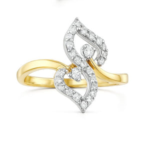 Best Dual Heart Swirl Diamond Ring in Meerut | Savya Jewels