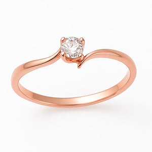Best Rose Gold Solitaire Elegance Ring in Meerut | Savya Jewels