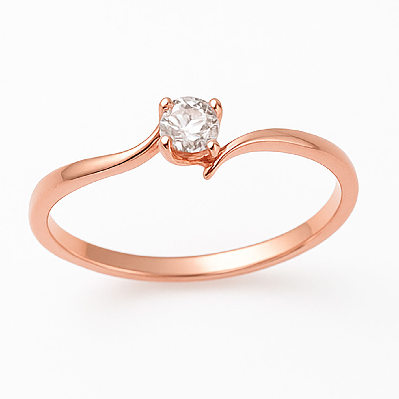 Best Rose Gold Solitaire Elegance Ring in Meerut | Savya Jewels