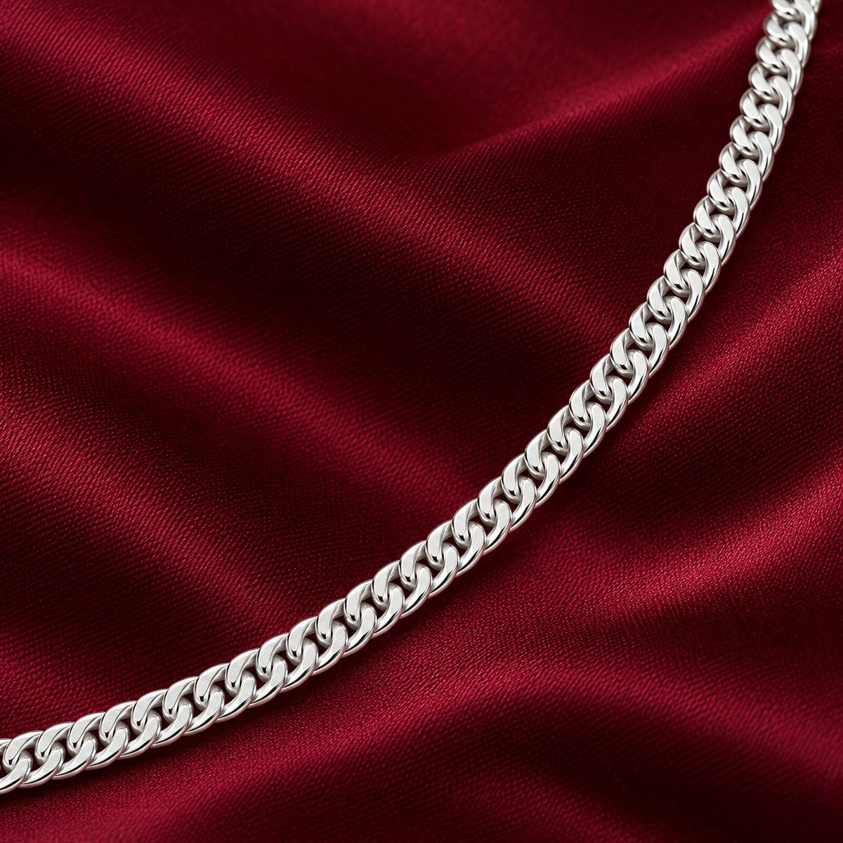 925 Sterling Silver Curb Chain for Men, 13.300 g