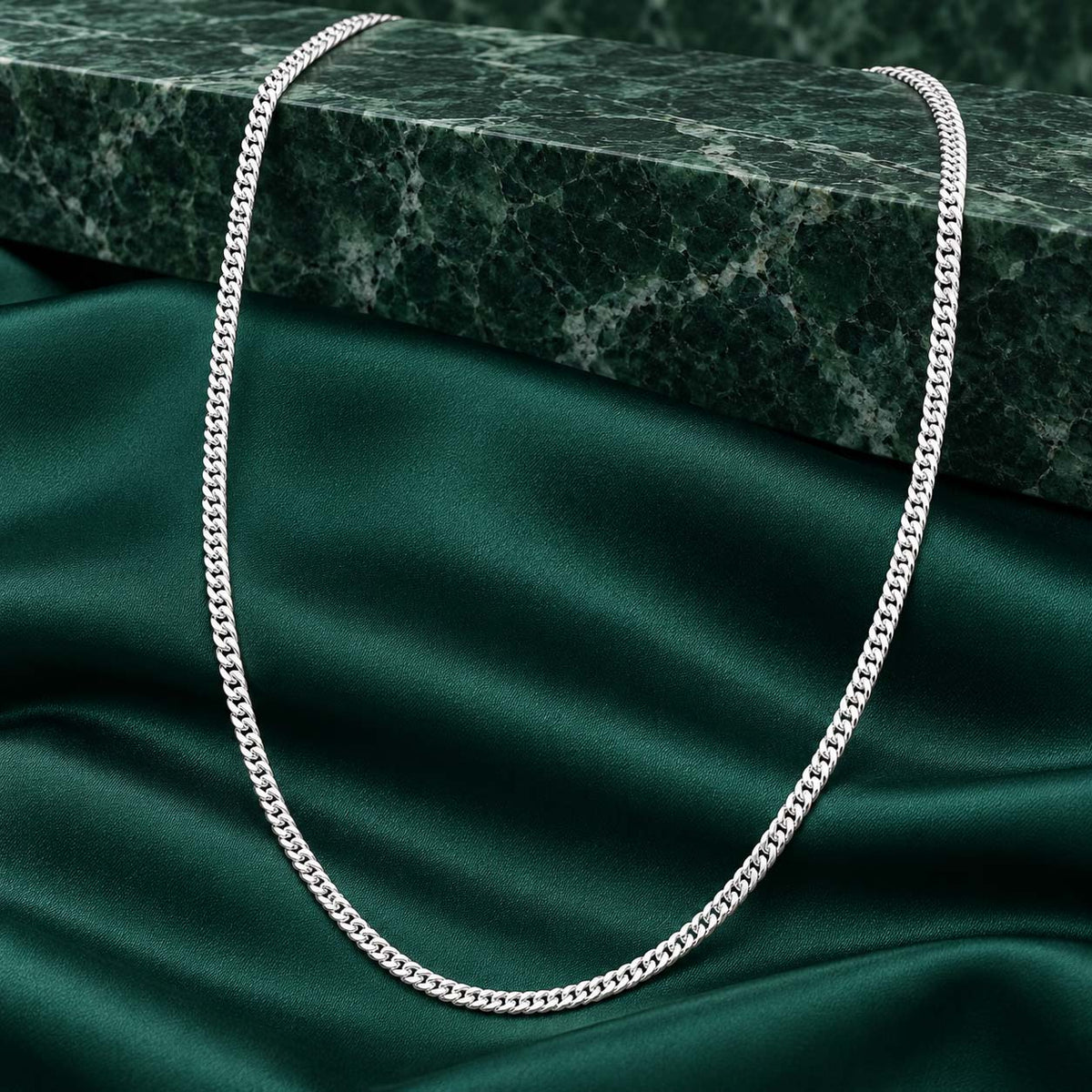 925 Sterling Silver Curb Chain for Men, 13.300 g