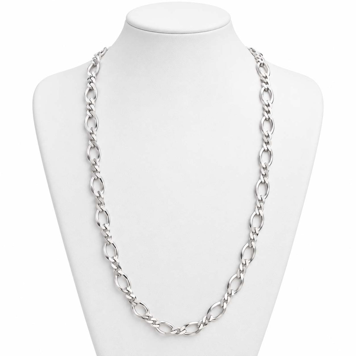 925 Sterling Silver Alternating Link Chain for Men, 10.600 g