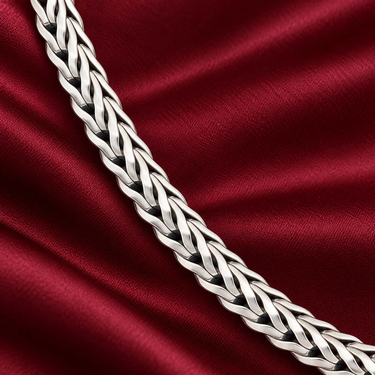 925 Sterling Silver Curb Chain for Men, 34 g