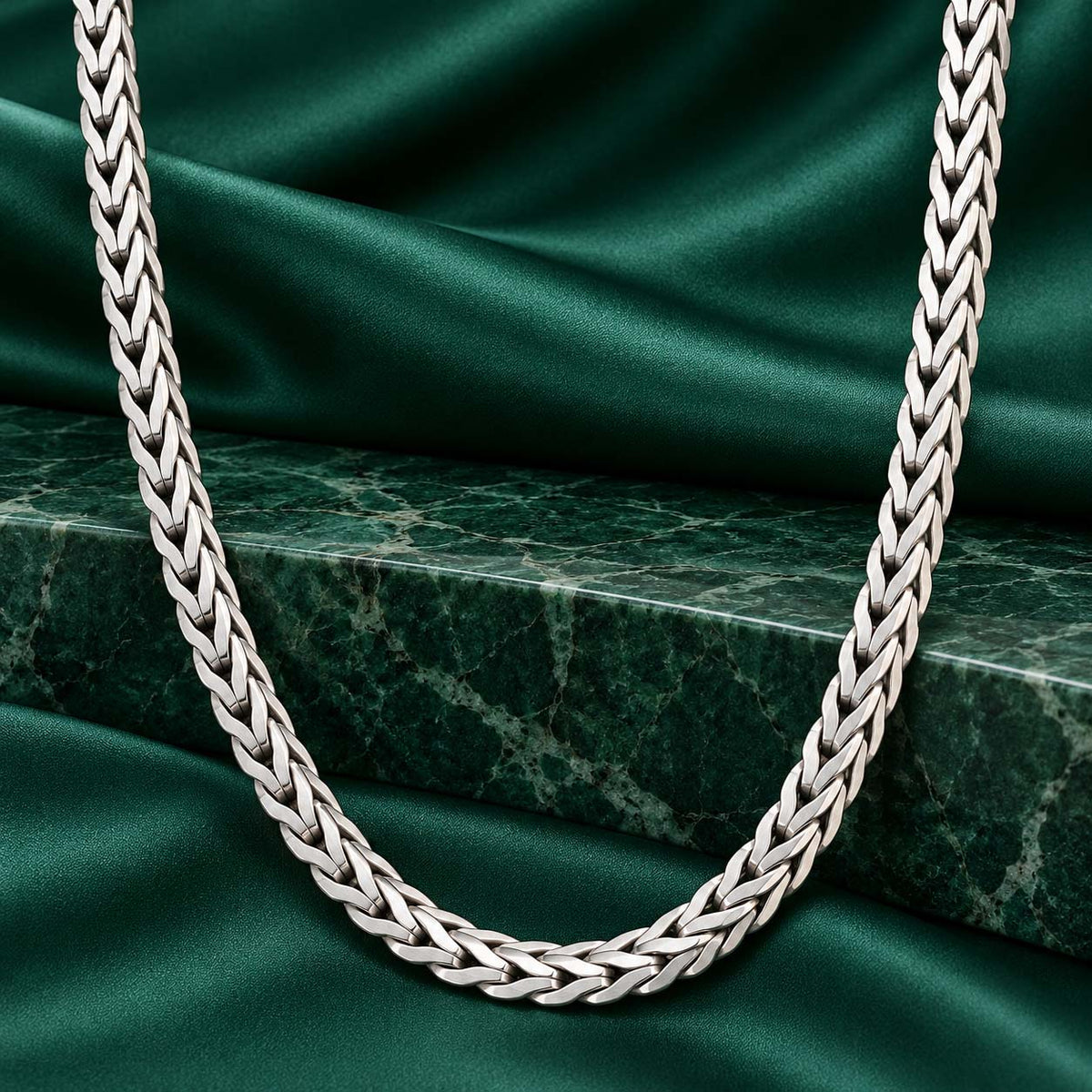 925 Sterling Silver Curb Chain for Men, 34 g