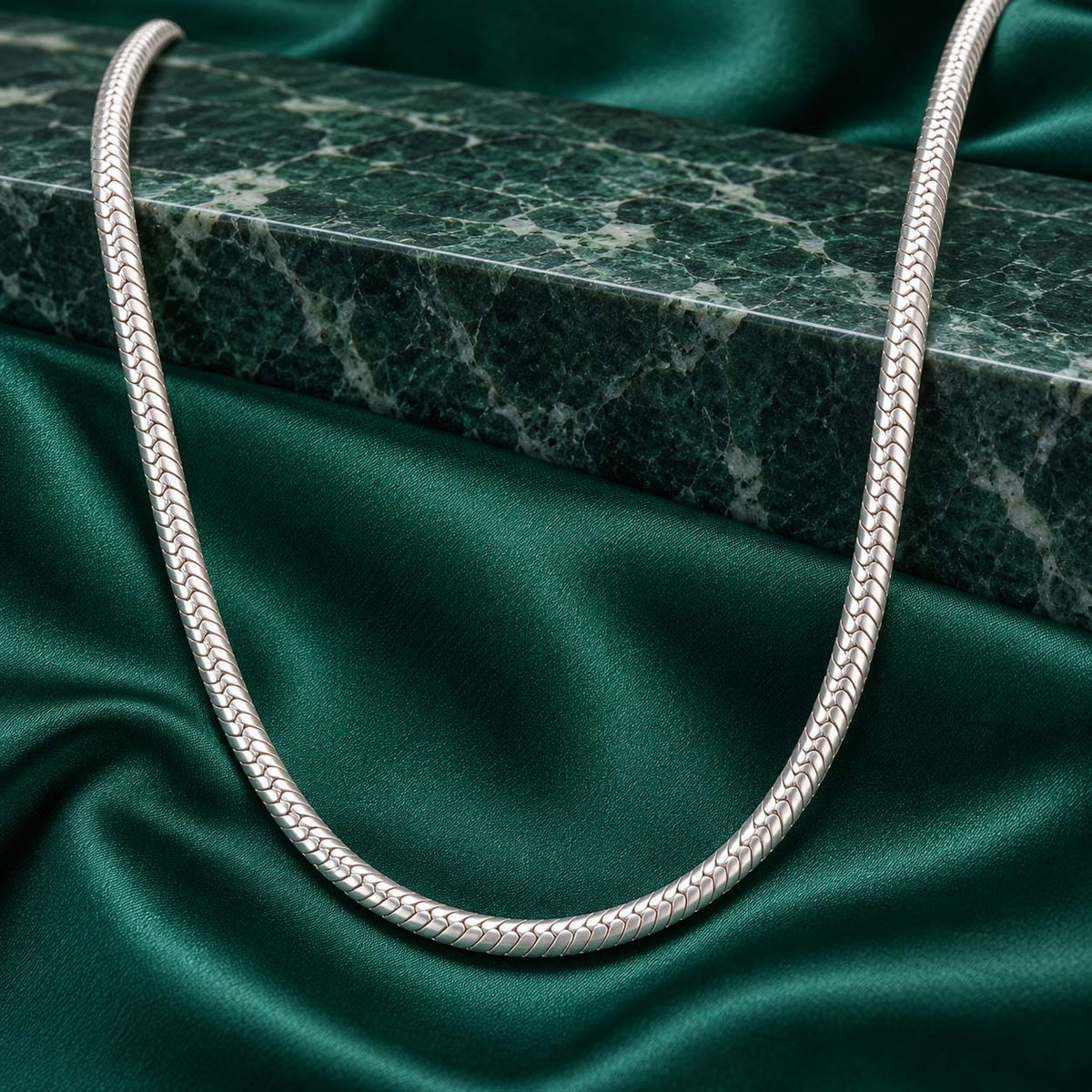 925 Sterling Silver Oval Link Chain for Men, 10.5 g