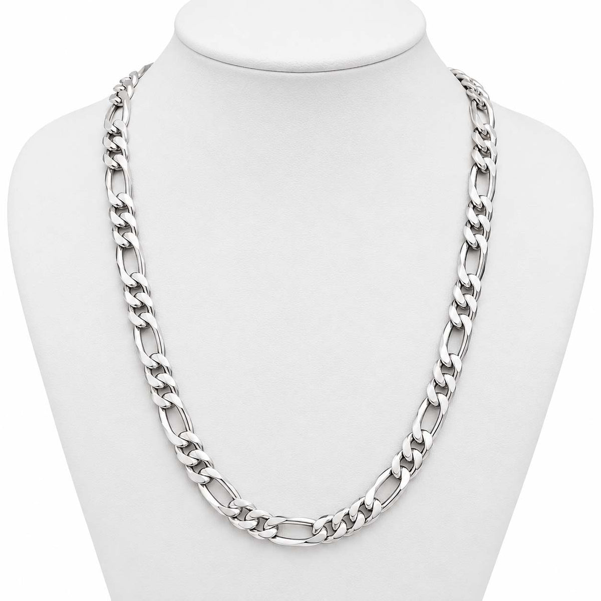 925 Sterling Silver Figaro Chain for Men, 24.800 g