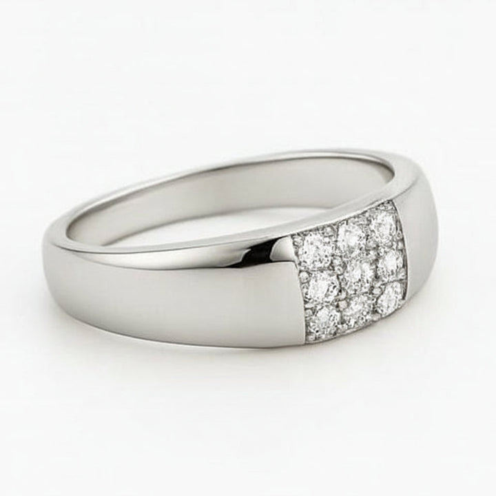 Men’s Minimalist White Gold Diamond Ring