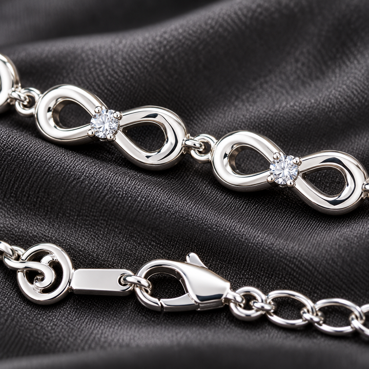Infinity Silver Link Bracelet for Women | Savya Jewels