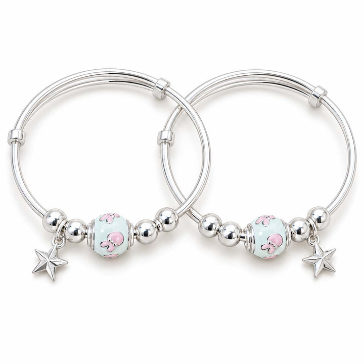 Silver Baby Bracelet with Oval Name Plate | Savya Jewels