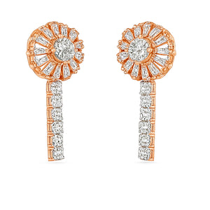 Baguette Burst Diamond Tops | Savya Jewels | 18-kt-gold