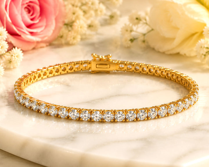 Brilliant Harmony Diamond Tennis Bracelet | IGI Certified | Savya Jewels