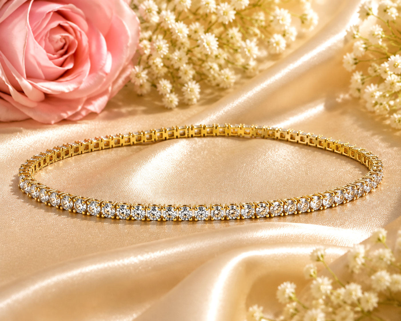 Celestial Brilliance Diamond Tennis Bracelet | IGI Certified | Savya Jewels