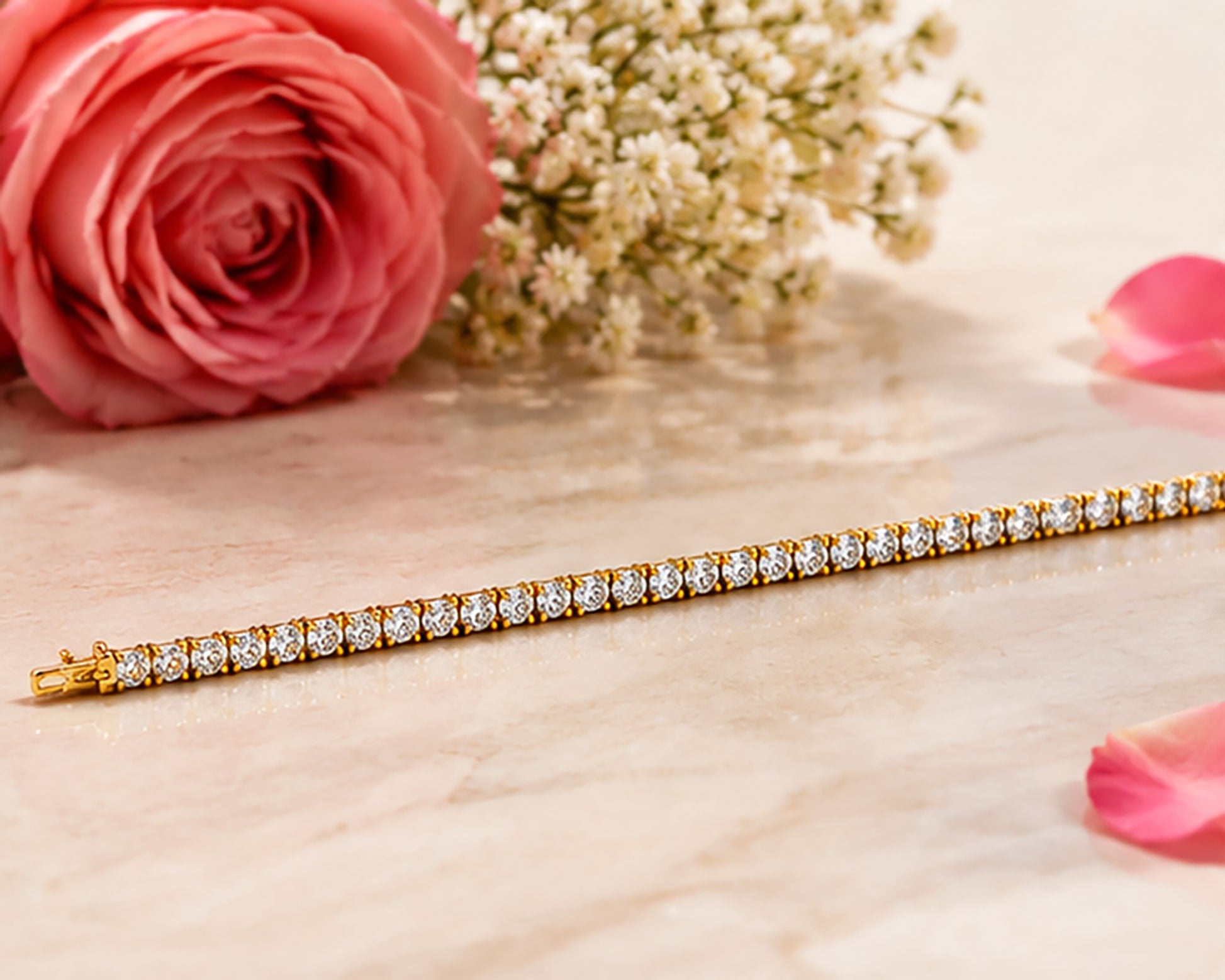 Celestial Brilliance Diamond Tennis Bracelet | IGI Certified | Savya Jewels