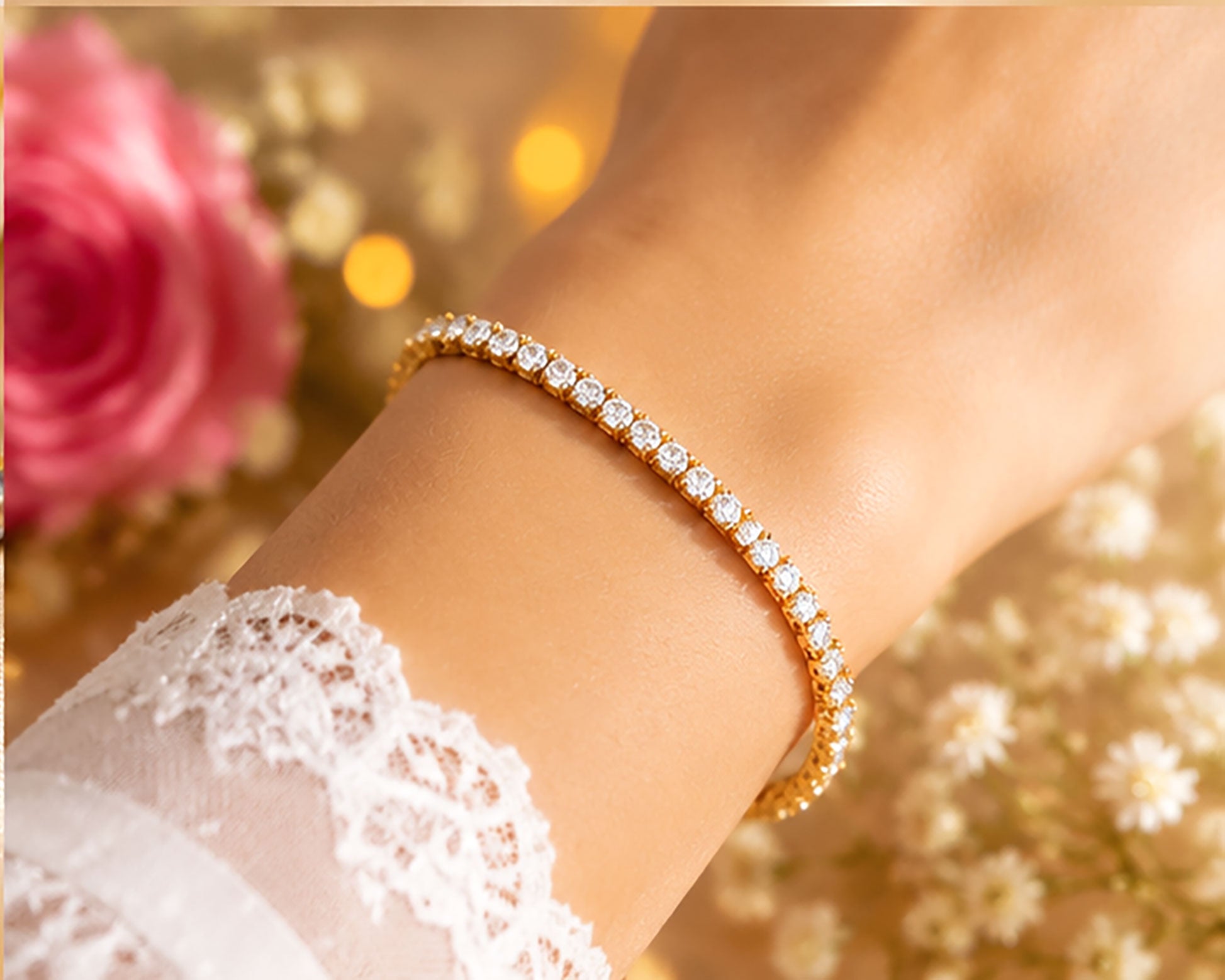 Celestial Brilliance Diamond Tennis Bracelet | IGI Certified | Savya Jewels