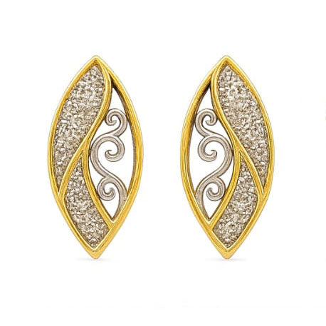 Best Elegant Gold & Diamond Marquise Tops in Meerut | Savya Jewels