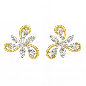 Best Contemporary Diamond Studs in 18K Gold in Meerut | Savya Jewels