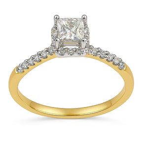 Sparkle Band Princess Diamond Ring | Savya Jewels | 18Kt 18-kt-gold