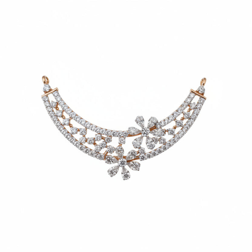 Best Chandrika Bloom Diamond  Double Kunda Pendant in Meerut | Savya Jewels