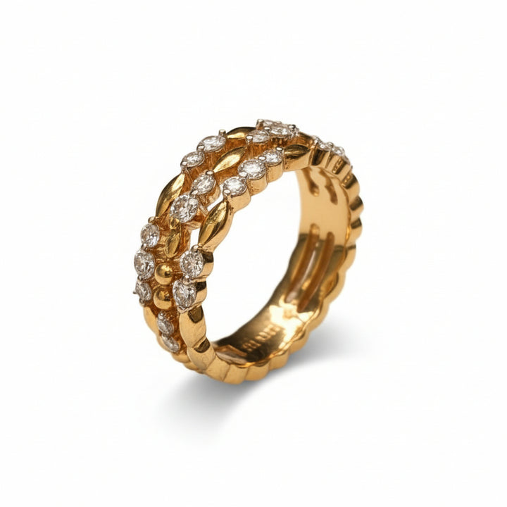Royal Mesh Diamond Ring | Savya Jewels | 18Kt 18-kt-gold