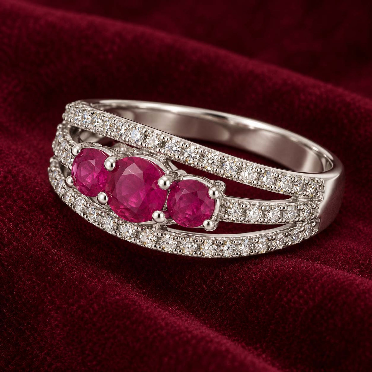 Glam Ruby & Diamond Ring