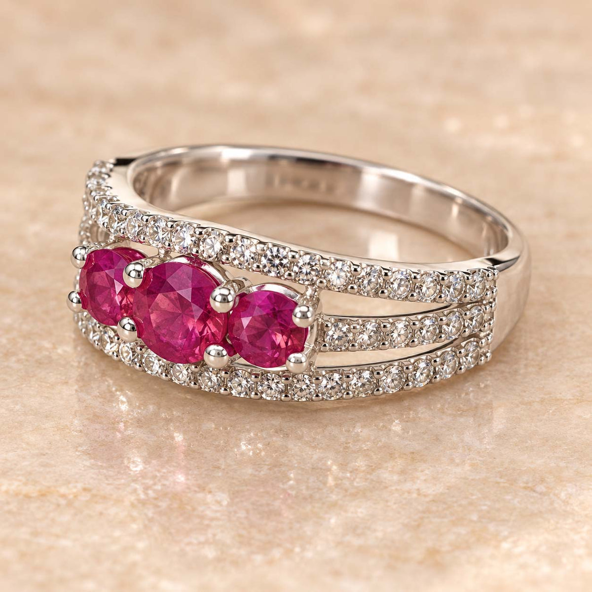 Glam Ruby & Diamond Ring