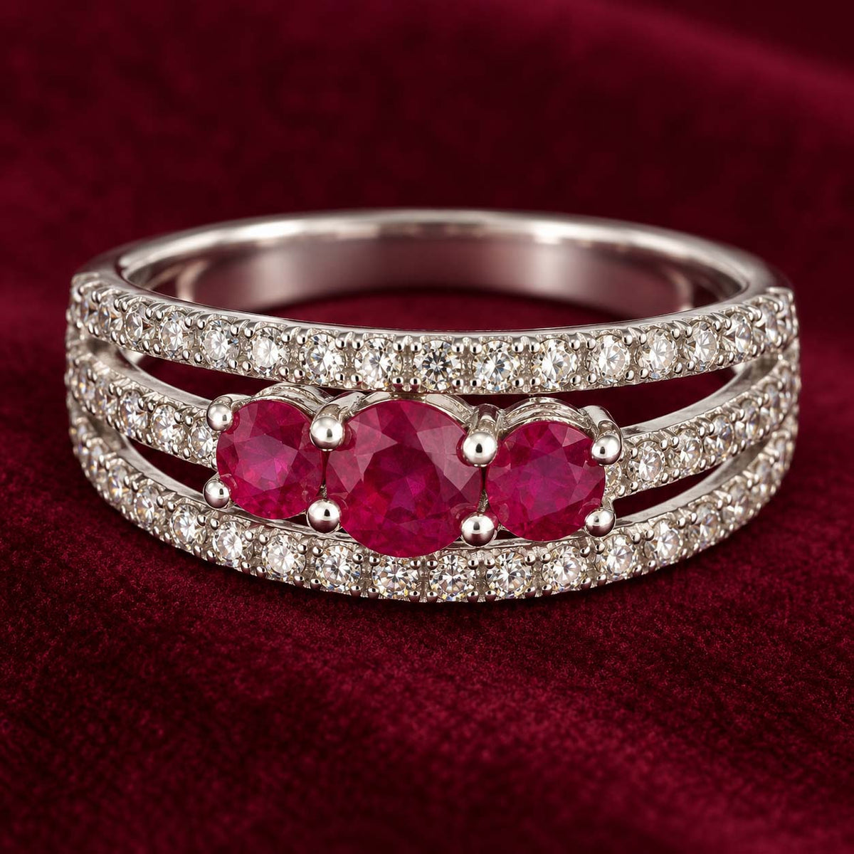 Glam Ruby & Diamond Ring