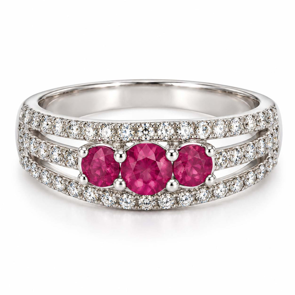 Glam Ruby & Diamond Ring