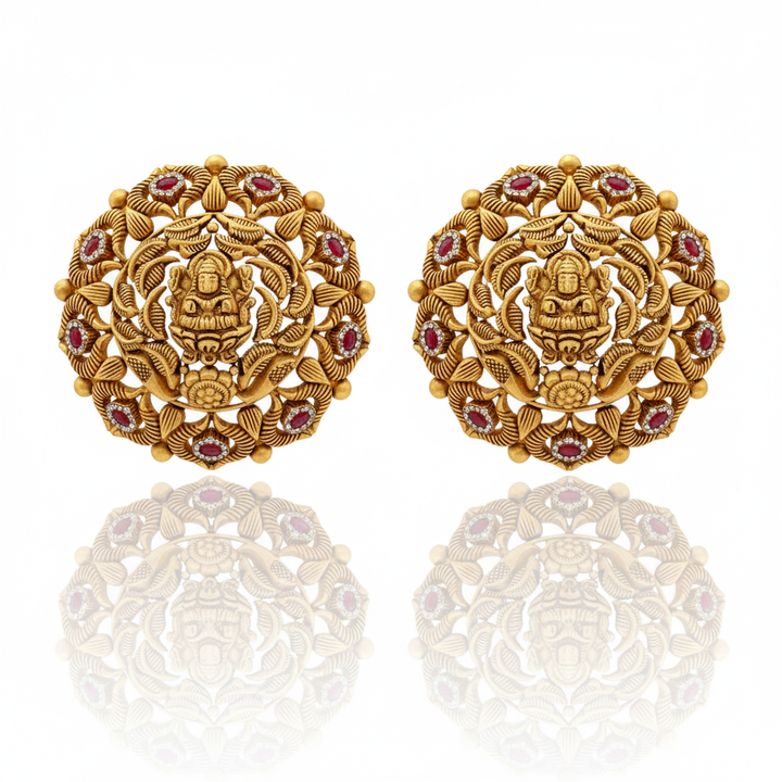 Antique Lakshmi Floral Tops Pair with Reflection