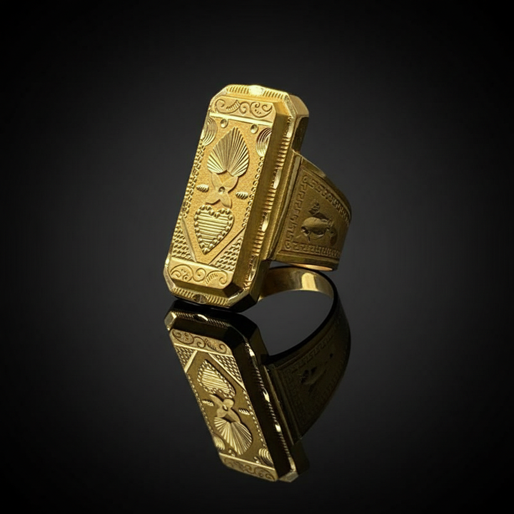 Dark Reflection - Gents Gold Ring 2
