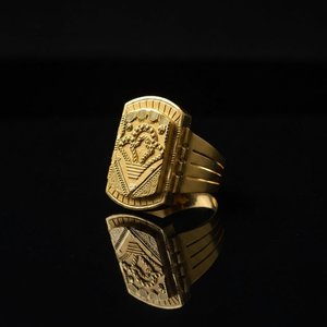 Dark Reflection - Gents Gold Ring