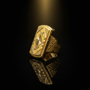 Dark Reflection - Gents Sunburst Ring