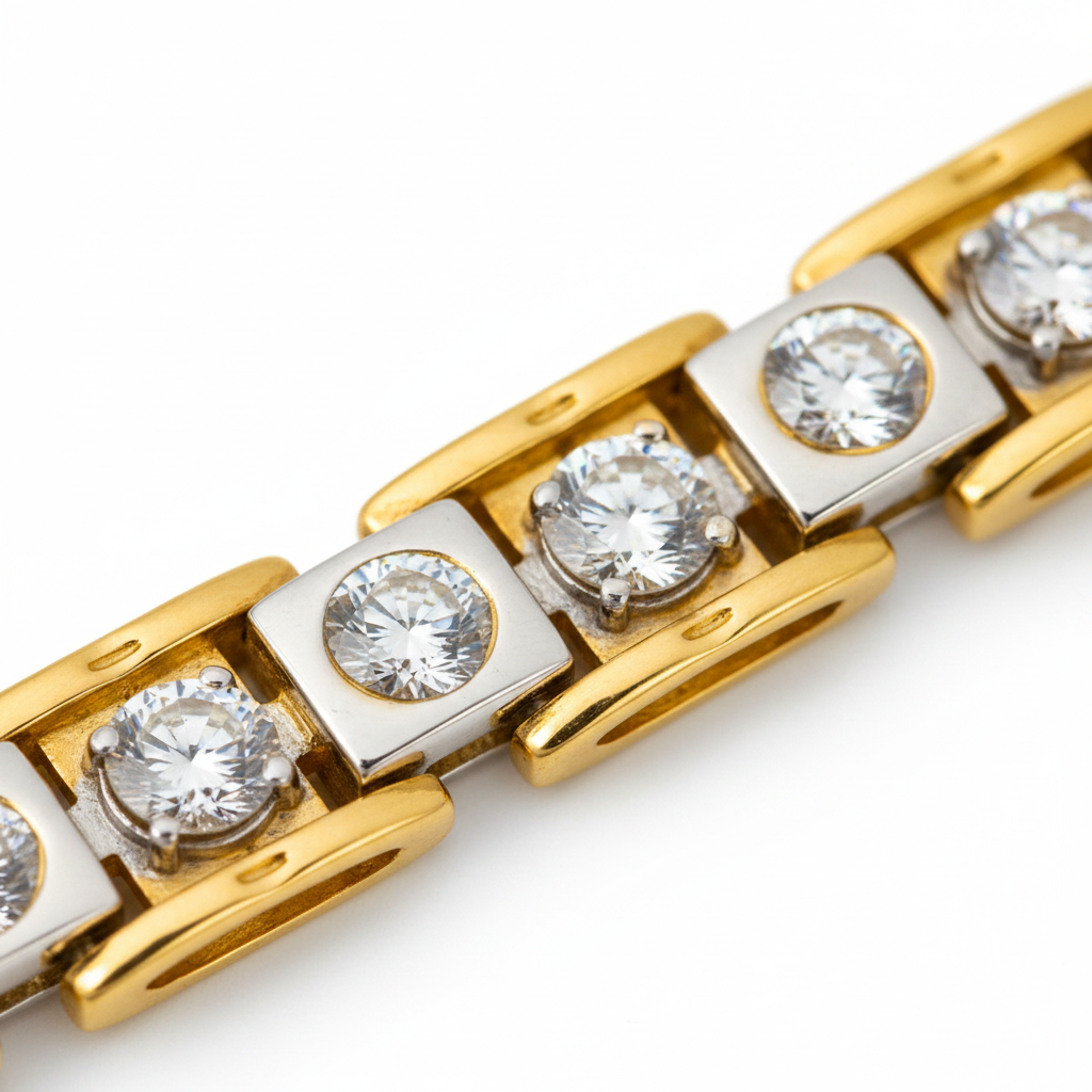 Diamond Tennis Bracelet Closeup