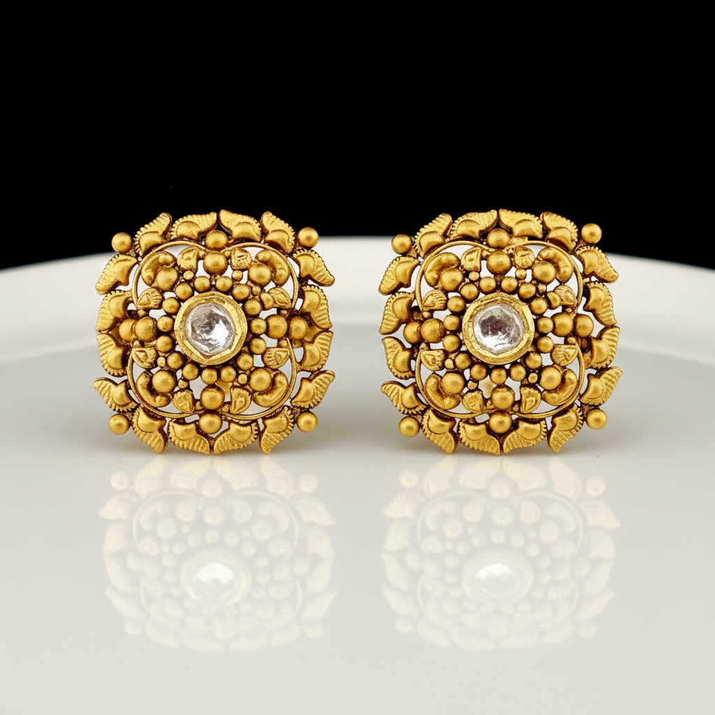Gold Temple Tops Pair with Reflection