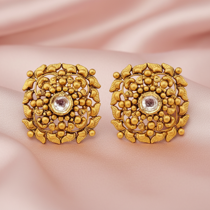 Gold Temple Tops Standing on Satin