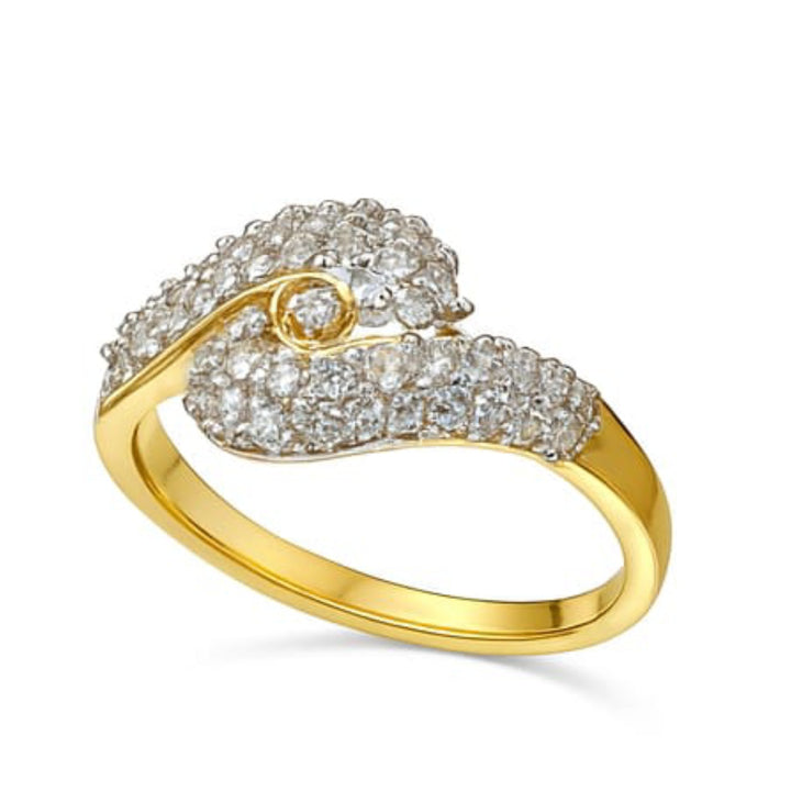 Best Curved Cluster Diamond Ring in Meerut | Savya Jewels
