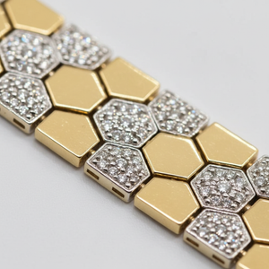 Honeycomb Diamond Bracelet Closeup