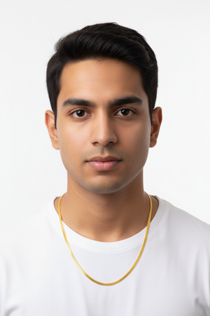 Mesh Omega Gold Chain - Male Model