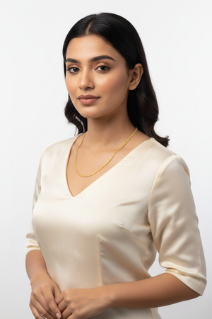 Mesh Omega Gold Chain - Female Model