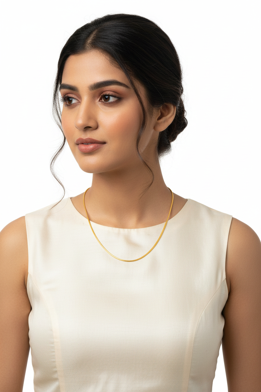 Snake Gold Chain - Female Model
