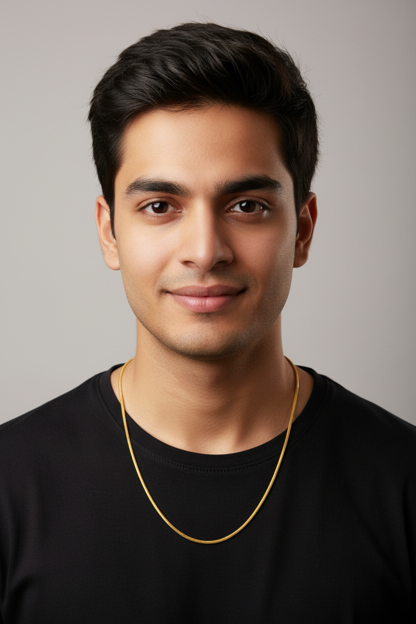 Diamond Cut Franco Gold Chain - Male Model